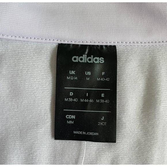 Adidas Womens M Track Jacket Purple Full Zipper Pockets Striped Sleeve NWT P5 - Picture 3 of 10